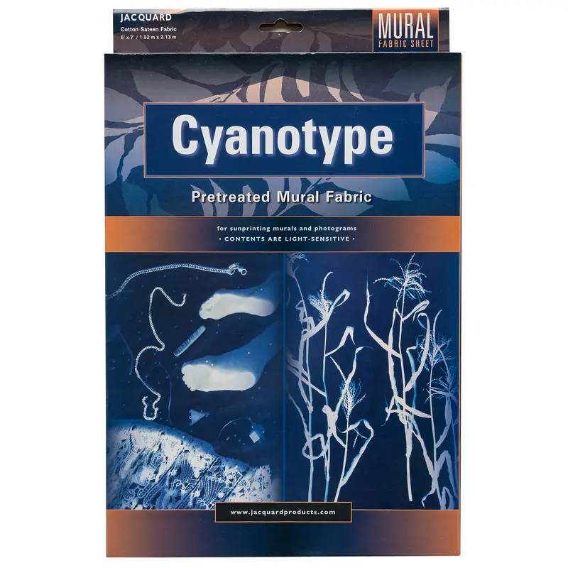 Jacquard Cyanotypie Stoffbogen Großformat (1,52 m x 2,13 m)