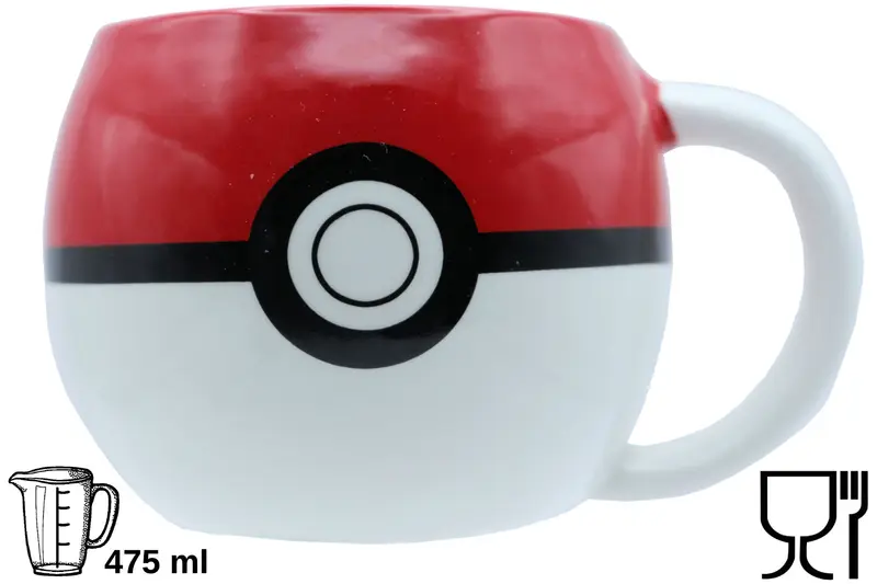 Jumbo Tasse XXL 475 ml in Form eines Pokéballs