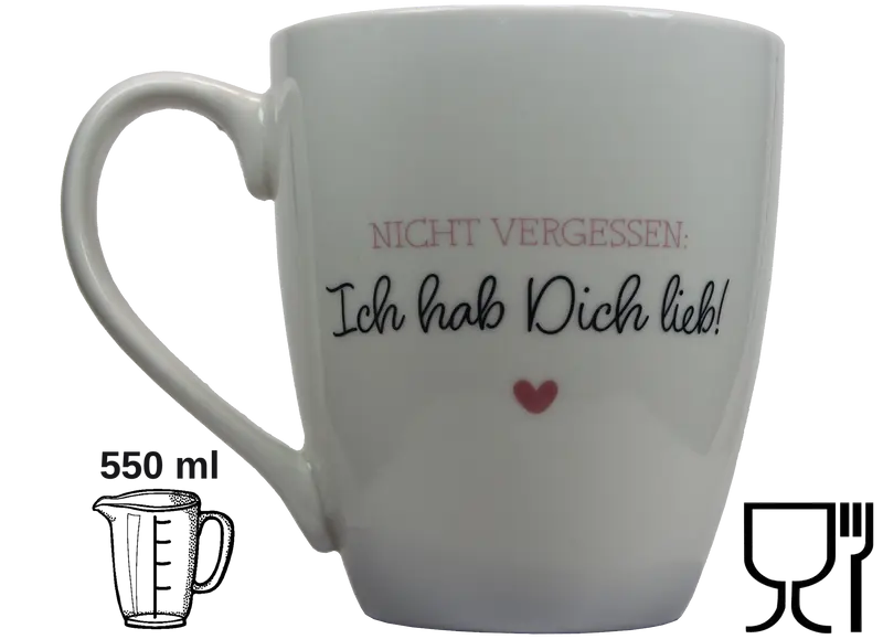 Jumbo-Tasse XXL 550 ml „Nicht vergessen