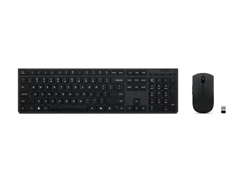 Lenovo Professional wiederaufladbare Funktastatur und -Maus Schwarz