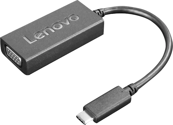 Lenovo USB-C/VGA-Adapter Schwarz
