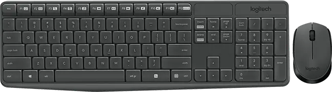 Logitech MK235 Tastatur und Maus Schwarz
