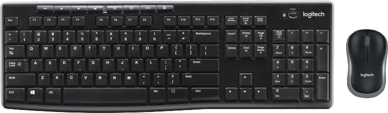 Logitech MK270 Kabelloses Tastatur-Maus-Set Schwarz