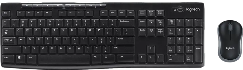 Logitech MK270 kabelloses Tastatur-Maus-Set US Schwarz