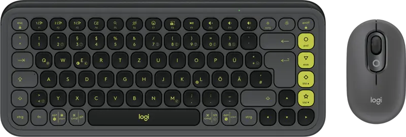 Logitech POP kabelloses Tastatur-Maus-Set graphite