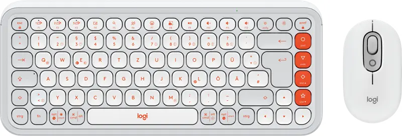 Logitech POP kabelloses Tastatur-Maus-Set Weiss
