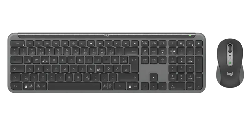 Logitech Signature Slim kabellose MK950 Tastatur-Maus-Set graphite