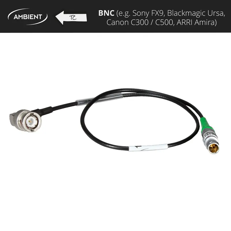 LTC-IN - Timecodekabel BNC auf PushPull-5-Pol (Lemo-kompatibel)