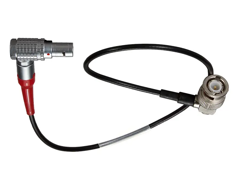 LTC-OUT-RA90 - Timecodekabel Push-Pull 5-Pol 90° (Lemo-kompatibel) auf BNC 90°