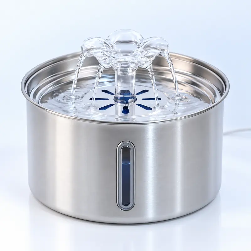 Lykke™ Paw Flow 3L — Trinkbrunnen für Haustiere aus Edelstahl