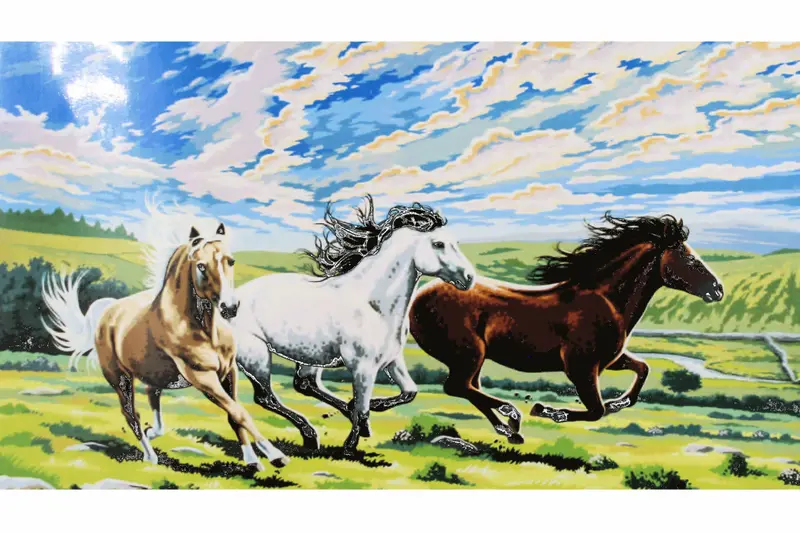 Mammut Malen nach Zahlen „Pferde im Galopp“ 40 x 30 cm – ab 8 Jahre (109026)