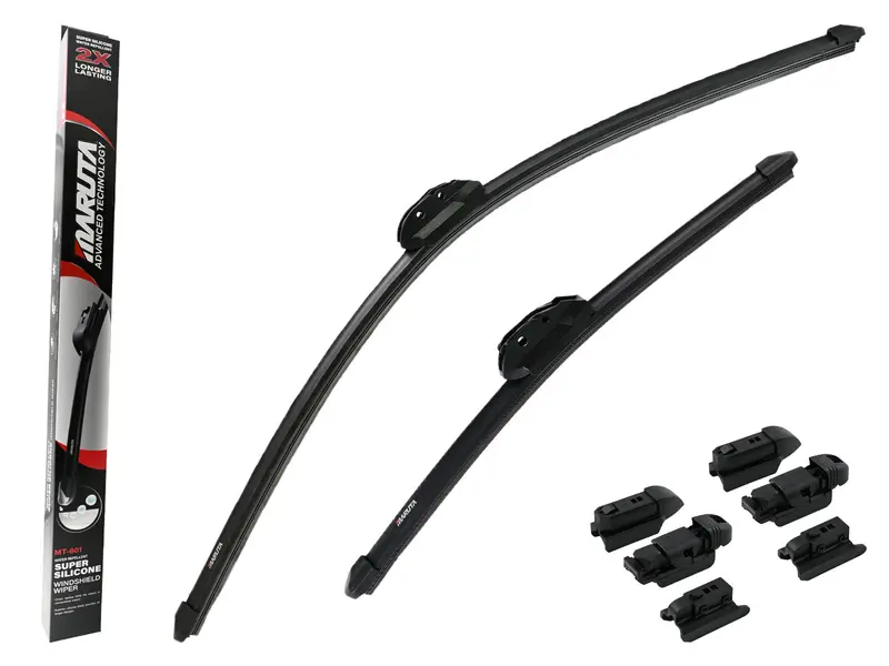 MARUTA Lotus Perl-Effekt Scheibenwischer SET 700 mm / 400 mm - universal - vorne, Aero-dynamik optimierte Wischerblätter aus exklusiver Silikon / Gummimischung (made in Japan)