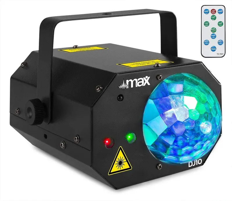 MAX DJ10 Jelly Moon mit Laser Lichteffekt inkl. IR-Fernbedienung