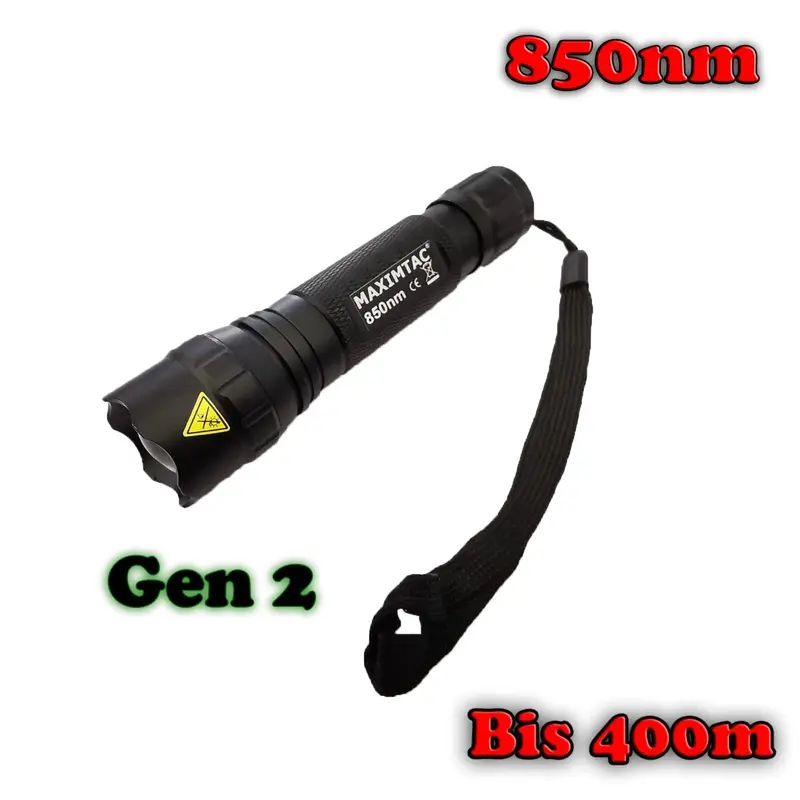 Maximtac IR-850 Gen 2 - für Nachtsichtgeräte mit 850nm, fokussierbarer IR-Aufheller