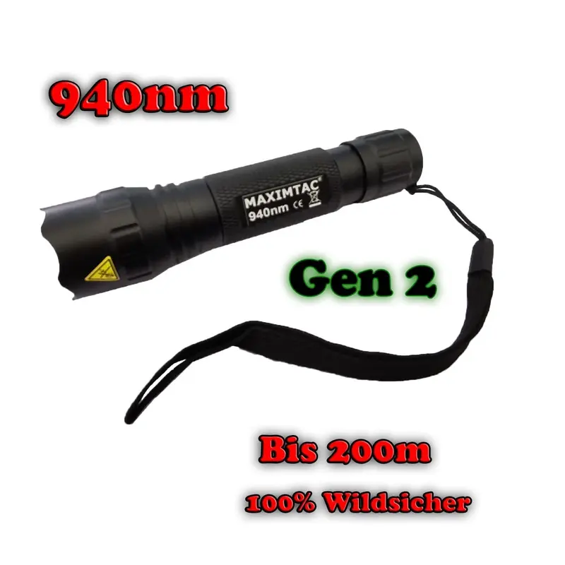 Maximtac IR-940 Gen 2 - für Nachtsichtgeräte mit 940nm, fokussierbarer IR-Aufheller