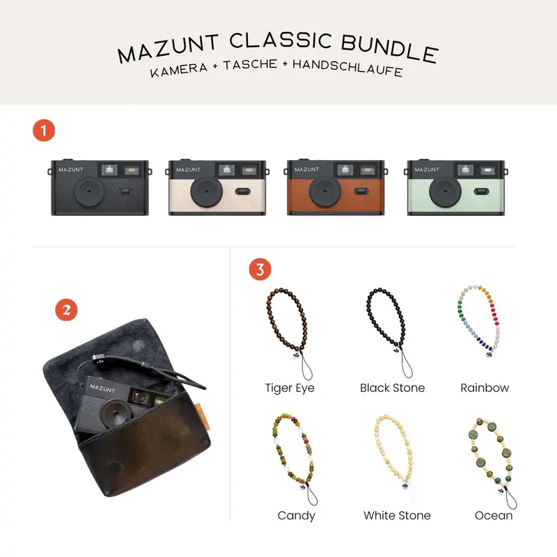 MAZUNT Retro Digitalkamera Classic Bundle