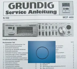 MCF400 MCF 400 Zählwerk Riemen für Hifi Cassettendeck von GRUNDIG