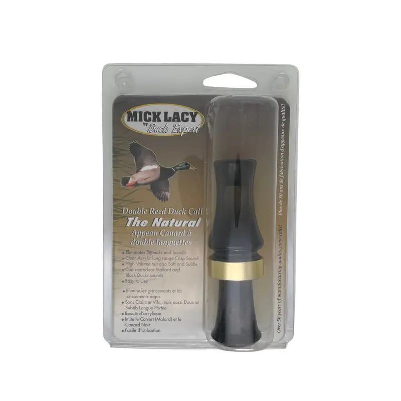 Mick Lacy Double Reed Duck Call - The Natural