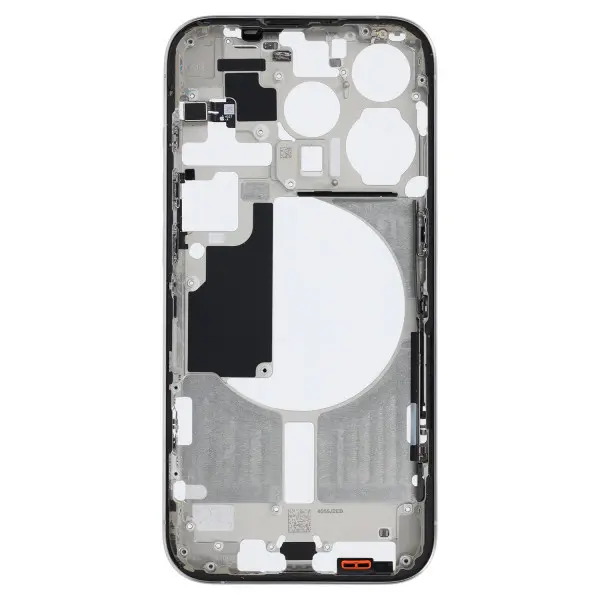 Mittelrahmen kompatibel für iPhone 15 Pro Titan Silber "PULLED" US