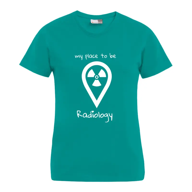 my place to be Radiology (großes Logo) T-Shirt (Damen)