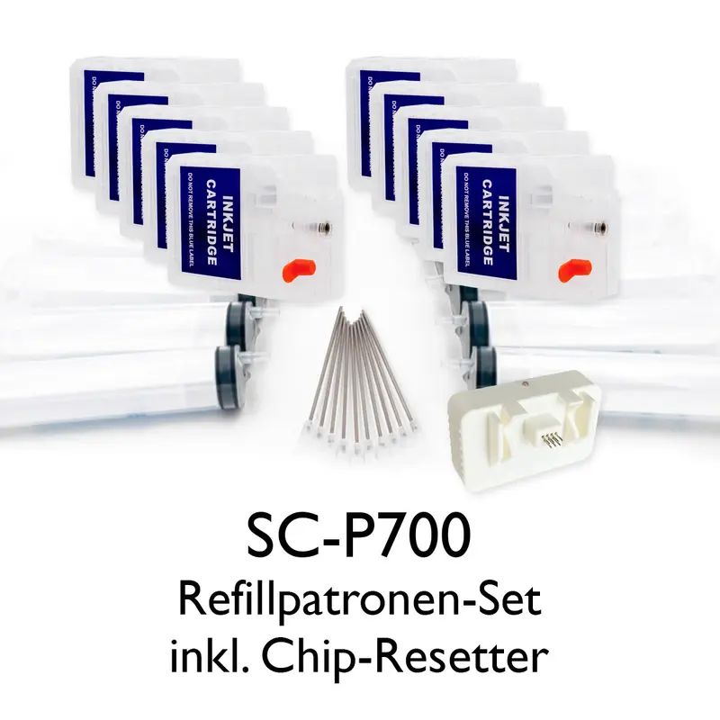 Nachfüllpatronen-Set für Surecolor SC-P700 mit Chip-Resetter