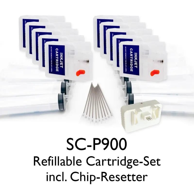 Nachfüllpatronen-Set für Surecolor SC-P900 mit Chip-Resetter