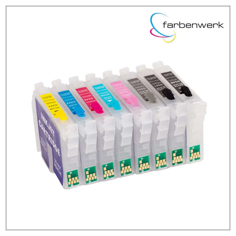 Nachfüllpatronen-Set mit Autoreset Chip T0341-T0348 MK & PK (8)