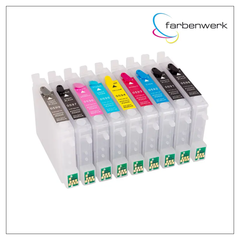 Nachfüllpatronen-Set mit Autoreset Chip T0591-T0599 (9)