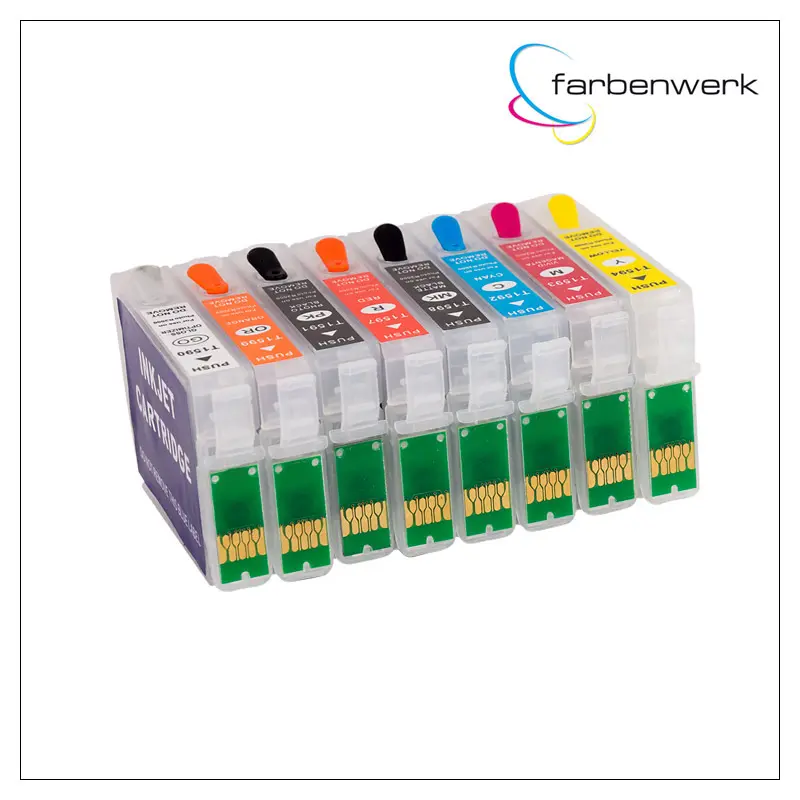 Nachfüllpatronen-Set mit Autoreset Chip T1590-T1599