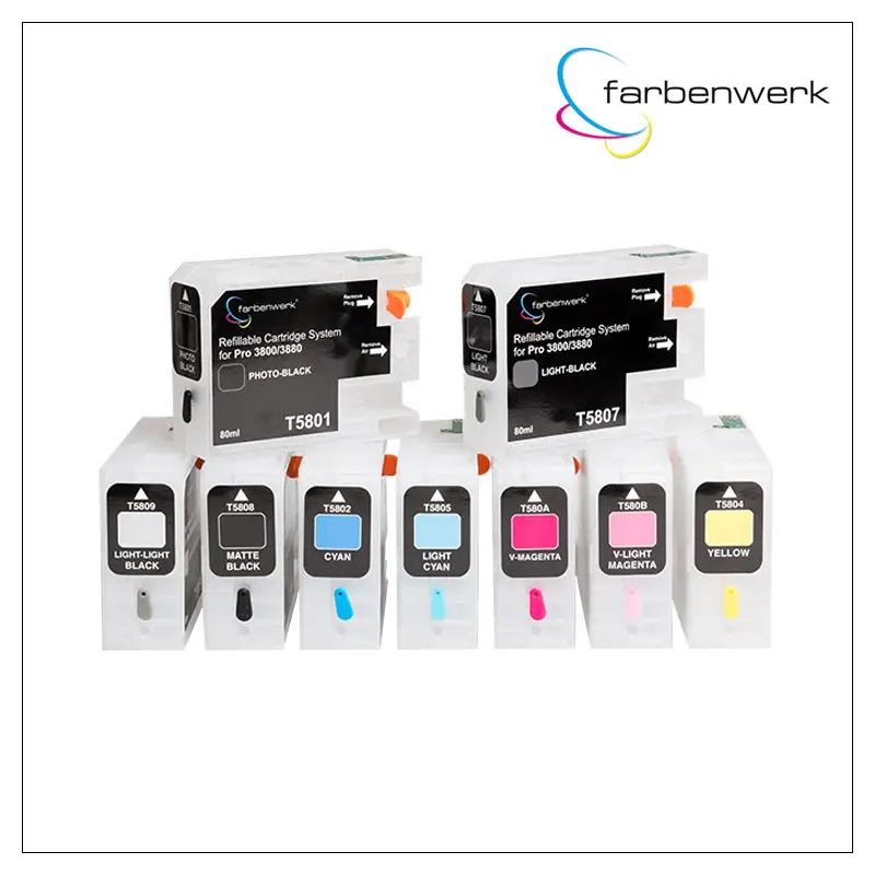 Nachfüllpatronen-Set mit Autoreset Chip T5801-T5809 (3880)
