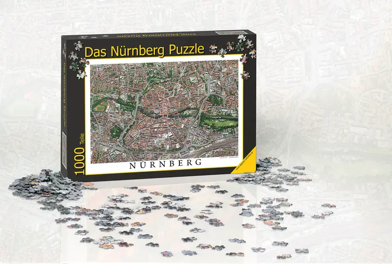 Nürnberg-Puzzle Altstadt Senkrecht – 1000 Teile Luftbild-Puzzle