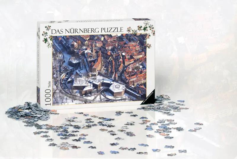 Nürnberg-Puzzle Kaiserburg im Winter – 1000 Teile Luftbild-Puzzle