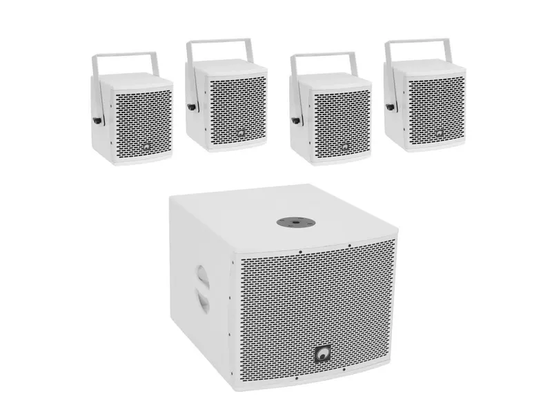 OMNITRONIC Set MOLLY-12A Subwoofer aktiv + 4x Top, weiß