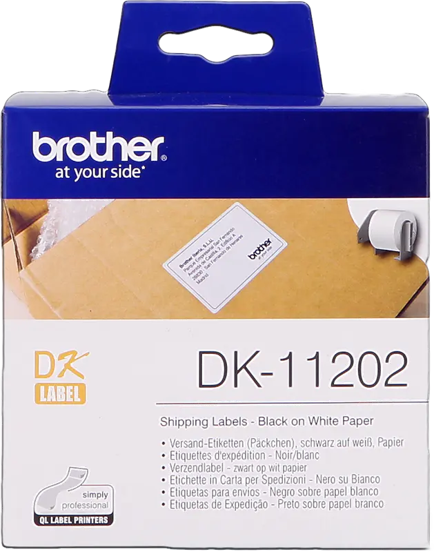 Original Brother DK-11202 Versand-Etiketten 62 x 100mm Schwarz auf Weiß