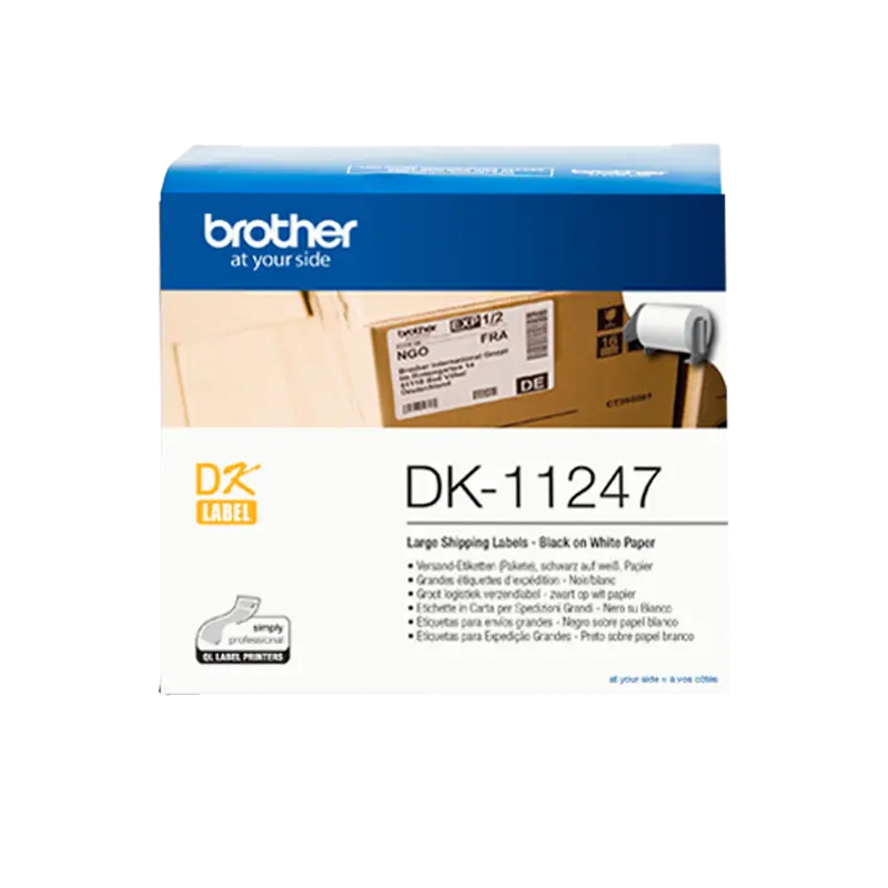 Original Brother DK-11247 Versand-Etiketten 103 x 164mm Schwarz auf Weiß