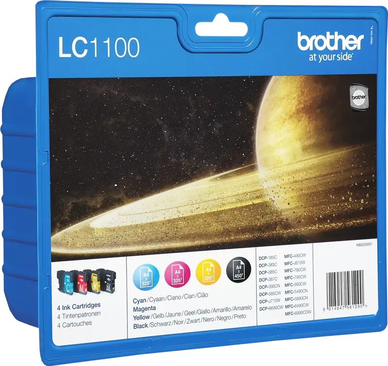 Original Brother LC-1100 Multipack Schwarz / Cyan / Magenta / Gelb
