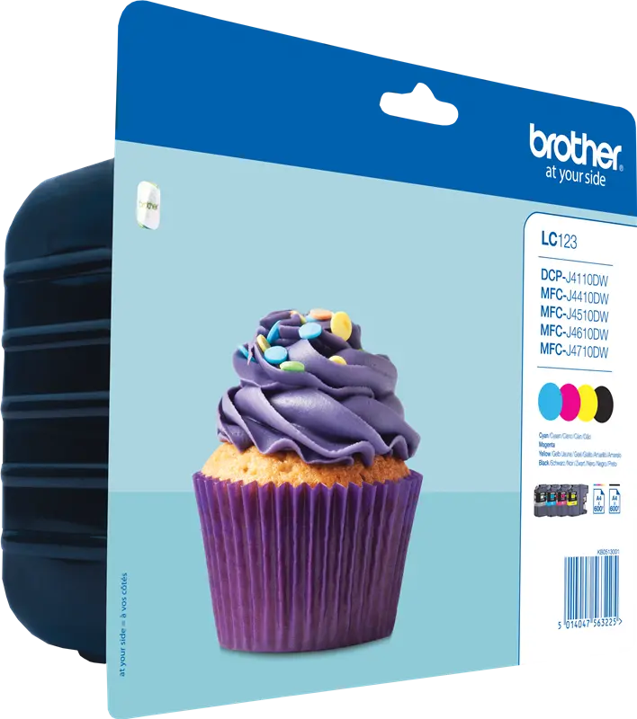 Original Brother LC-123 Multipack Schwarz / Cyan / Magenta / Gelb