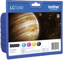 Original Brother LC-1240 Multipack Schwarz / Cyan / Magenta / Gelb