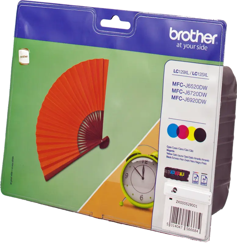 Original Brother LC-129XL+LC-125XL Multipack Schwarz / Cyan / Magenta / Gelb