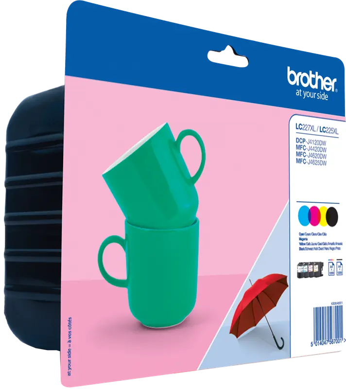 Original Brother LC-227XL+LC-225XL Schwarz / Cyan / Magenta / Gelb Value Pack LC227XLVALBPDR
