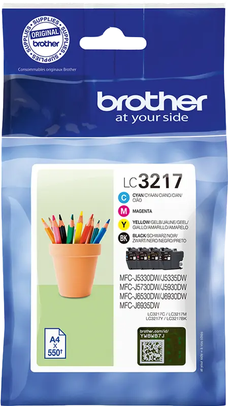 Original Brother LC-3217 Multipack Schwarz / Cyan / Magenta / Gelb
