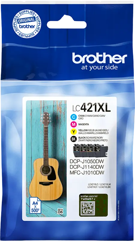 Original Brother LC-421XL Multipack Schwarz / Cyan / Magenta / Gelb