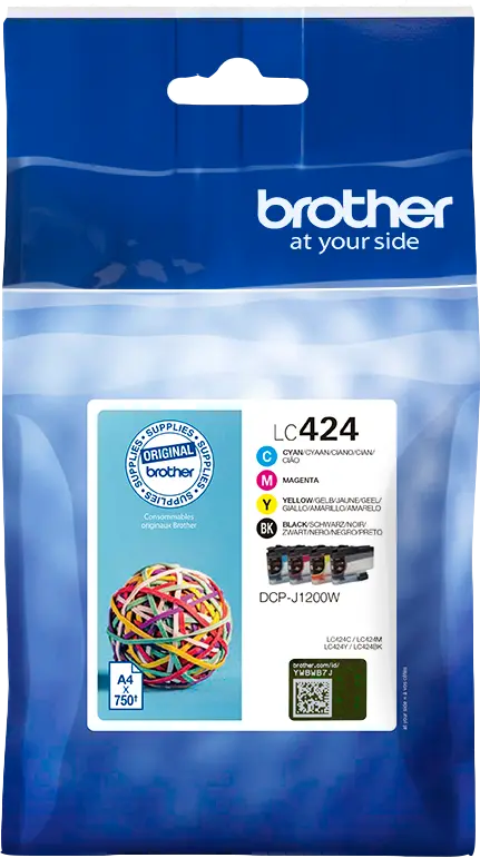 Original Brother LC-424 Multipack Schwarz / Cyan / Magenta / Gelb