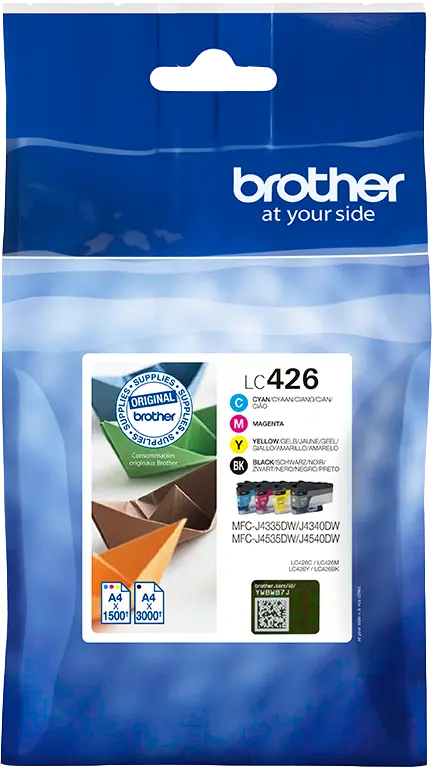 Original Brother LC-426 Multipack Schwarz / Cyan / Magenta / Gelb