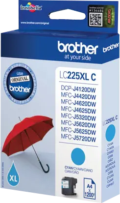 Original Brother LC225XLC Cyan Druckerpatrone