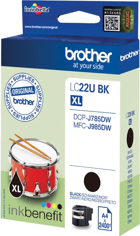 Original Brother LC22UBK Schwarz Druckerpatrone