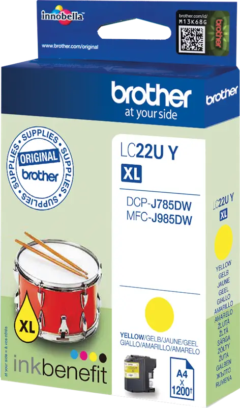 Original Brother LC22UY Gelb Druckerpatrone