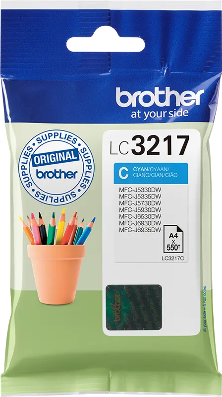 Original Brother LC3217C Cyan Druckerpatrone