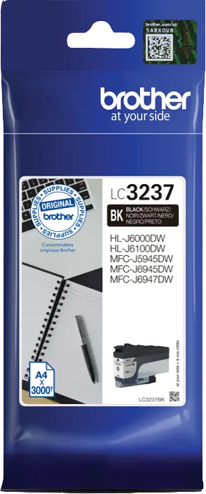 Original Brother LC3237BK Schwarz Druckerpatrone