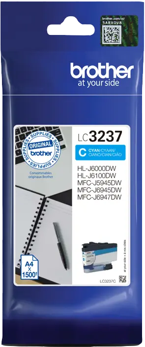 Original Brother LC3237C Cyan Druckerpatrone